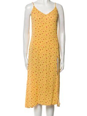 Reformation Polka Dot Print Midi Length Dress